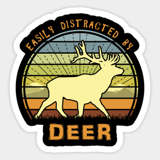 Easily Distracted By Deer Sticker